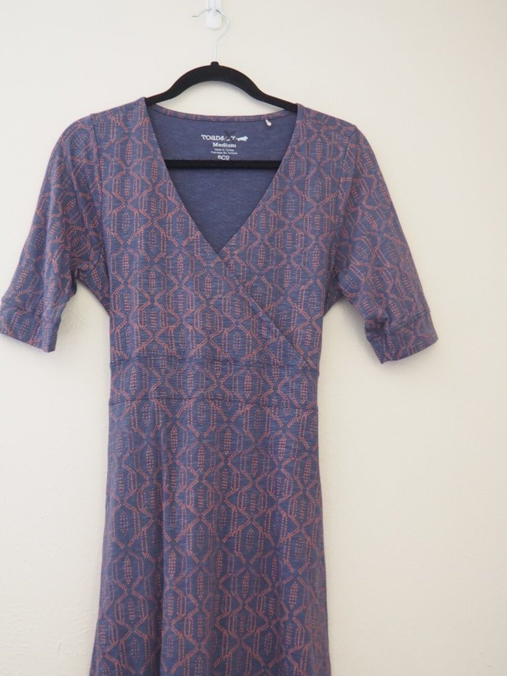Toad & Co. Cue Wrap Organic Cotton Dress sz M - Picture 3 of 6